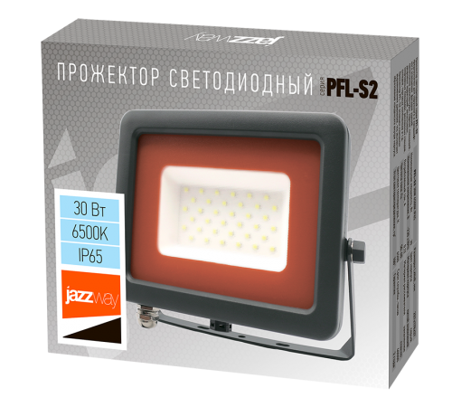 Прожектор светодиодный СДО  PFL- S2 -SMD- 30w IP65 NEW(с клапаном)   .2853295D  Jazzway