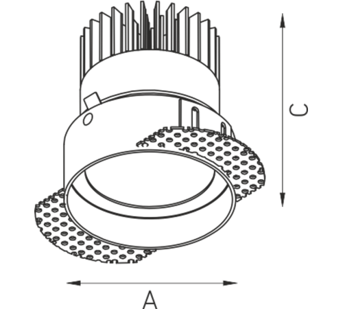 Светильник UNO 13 WH D45 3000K (with driver)  1080000090  Световые Технологии