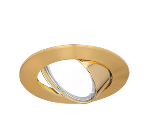 Светильник точечный встраиваемый под лампу Metal CA007 Круг. Золото, Gu5.3  CA007  Gauss