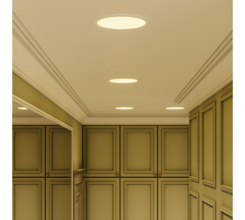 Светильник светодиодный встраиваемый ультратонкий круглый IP20 18W 2700K  939111118  Gauss