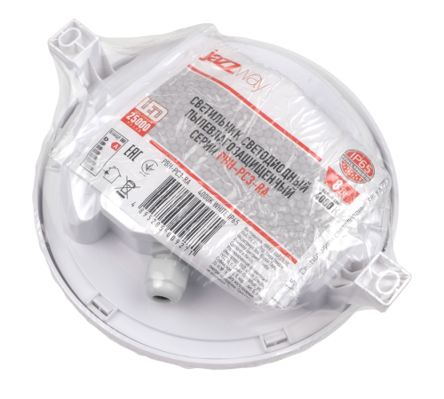 Светильник светодиодный пылевлагозащищенный для ЖКХ ДПБ PBH - PC3-RA 8W 4000K WHITE IP65 круг  5009271  Jazzway