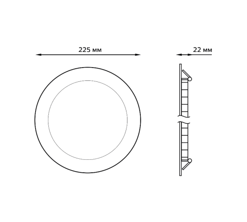 Светильник светодиодный встраиваемый ультратонкий круглый IP20 18W 2700K  939111118  Gauss