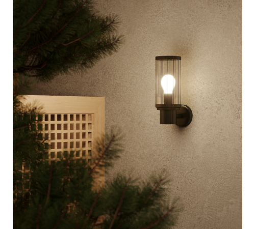 Светильник садово-парковый Vega на стену вверх 10.5*24*14.2cm, 170-240V / 50Hz, 1xE27, Max.60W, IP54  GD021  Gauss