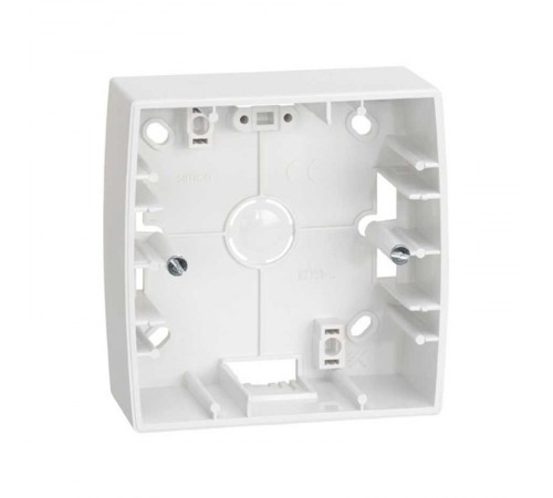 Simon 82 Монтажная коробка для накладного монтажа, 1 пост, 89х89х27мм, S82, S82N, белый  82750-30  Simon