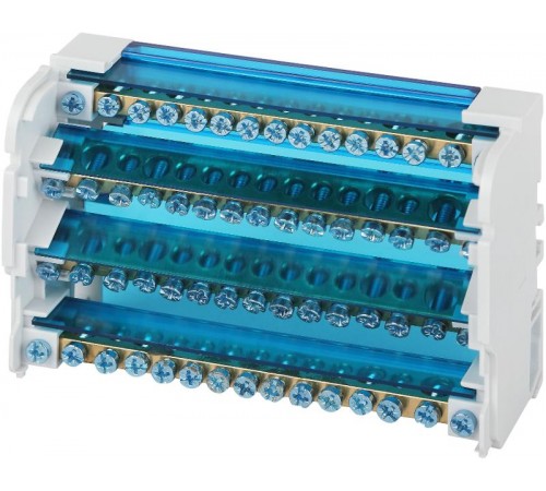 Аксессуары для клемм NO-224-17 ЭРА Шины на DIN-рейку в корпусе (кросс-модуль) ШНК 4х15 3L+PEN  Б0043935  ЭРА