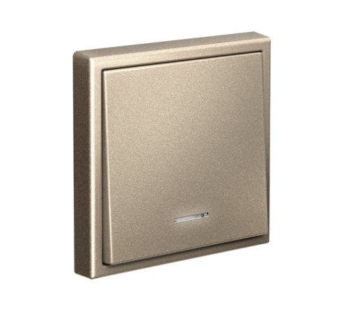 ArtGallery Шампань Выключатель 1-клавишный с подсветкой, сх.1а, 10АХ, механизм  GAL000513  SE