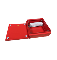 Коробка распределительная огнестойкая КРОПС, IP55, 150х150х80 мм, для кабелей до 10 мм2, 4 клеммы  FRJB-KM-ST5-10-04-КРОПС-IP55  КМ-Профиль