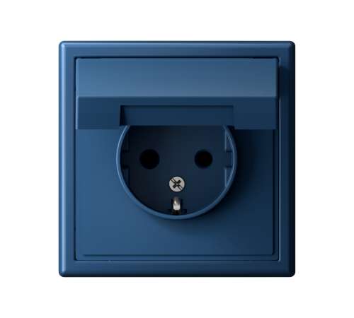 ArtGallery Аквамарин Аквамарин Розетка с заземлением, со шторками, с крышкой, 16А, IP20, механизм  GAL001146  SE