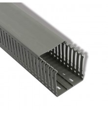 Кабель-канал перфорированный самоклеящийся 60х60 серый (паз 5мм, зуб 7мм с отв.)  28-5017  REXANT