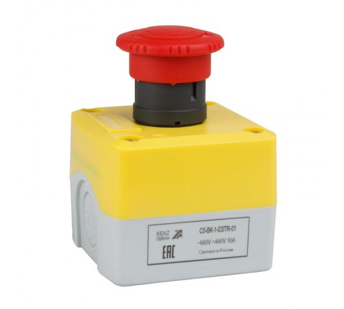 Пост кноп авар стоп OptiSignal D22 C5-BK-1-ESTR-01 1НЗ возв пов XALK178 338521 КЭАЗ