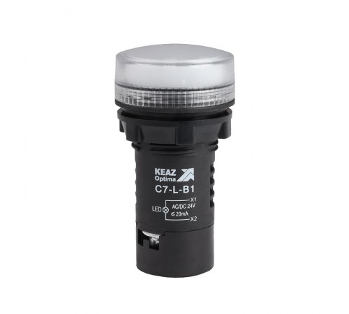 Лампа светодиодная OptiSignal Compact D22 C7-L-Q1 белая 380 В AC XB7EV01QP  362164  КЭАЗ