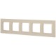 Рамка для розеток и выключателей Elegance 14-5015-02 Classic, на 5 постов, слоновая кость  Б0060592  ЭРА
