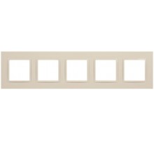 Рамка для розеток и выключателей Elegance 14-5015-02 Classic, на 5 постов, слоновая кость  Б0060592  ЭРА