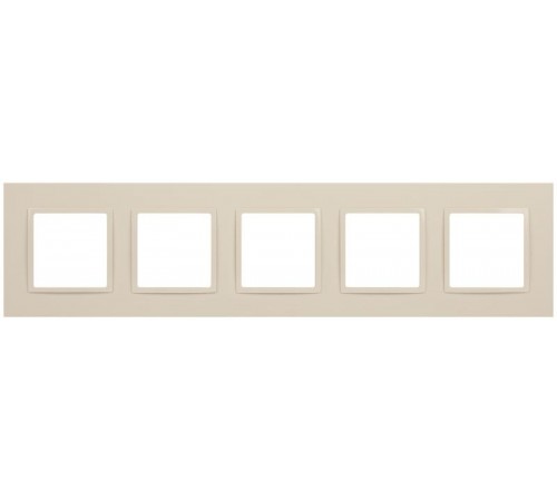 Рамка для розеток и выключателей Elegance 14-5015-02 Classic, на 5 постов, слоновая кость  Б0060592  ЭРА