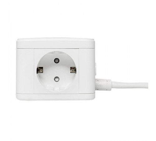 Удлинитель "Куб" 2 гнезда 3USB 2,4А+зарядное устройство 1,3 метра 1мм2  UBA-CUB-3-WC  EKF