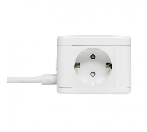 Удлинитель "Куб" 2 гнезда 3USB 2,4А+зарядное устройство 1,3 метра 1мм2  UBA-CUB-3-WC  EKF