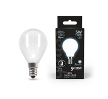 Лампа светодиодная Black LED Filament Шар OPAL E14 5W 450lm 4100K  105201205  Gauss