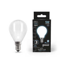 Лампа светодиодная Black LED Filament Шар OPAL E14 5W 450lm 4100K  105201205  Gauss