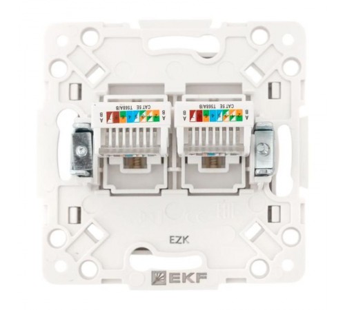 Стокгольм Механизм розетки RJ-45 2-местной белый EYK02-035-10EKF