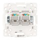 Стокгольм Механизм розетки RJ-45 2-местной белый EYK02-035-10EKF