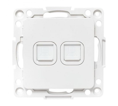 Стокгольм Механизм розетки RJ-45 2-местной белый EYK02-035-10EKF