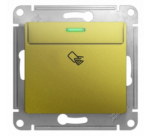 Glossa Фисташковый Выключатель карточный, сх.6, 10AX  GSL001069  SE