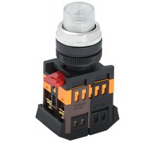 Кнопка ABLFP-22 прозрачный d22мм неон/240В 1з+1р   BBT20-ABLFP-K08  GENERICA