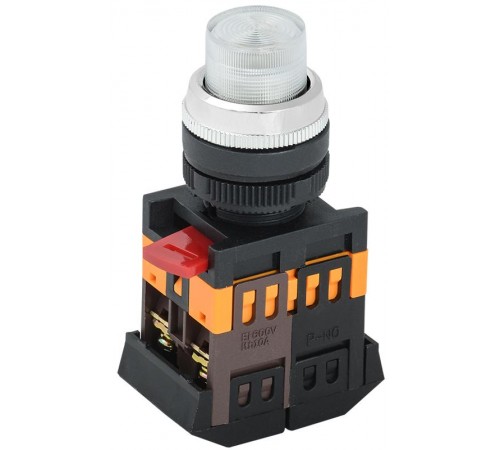 Кнопка ABLFP-22 прозрачный d22мм неон/240В 1з+1р   BBT20-ABLFP-K08  GENERICA