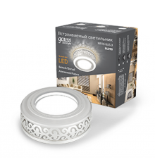 Светильник точечный встраиваемый Backlight BL090 Кругл. Белый/Белый, Gu5.3, 3W, LED 3000K  BL090  Gauss