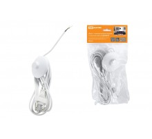 Шнур с ножным выключателем и плоской вилкой ШУН01В ШВВП 2х0,75мм2 3,5м. белый  SQ1305-0061  TDM