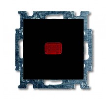 ABB Basic 55 Шато (чёрный) Переключатель 1-клавишный с подсветкой и N-клеммой  1012-0-2180   2CKA001012A2180  ABB