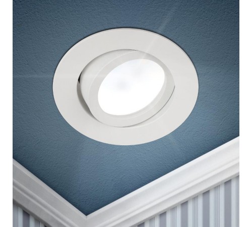 Светильник встраиваемый алюминиевый KL86 WH MR16/GU5.3 белый  Б0054350  ЭРА