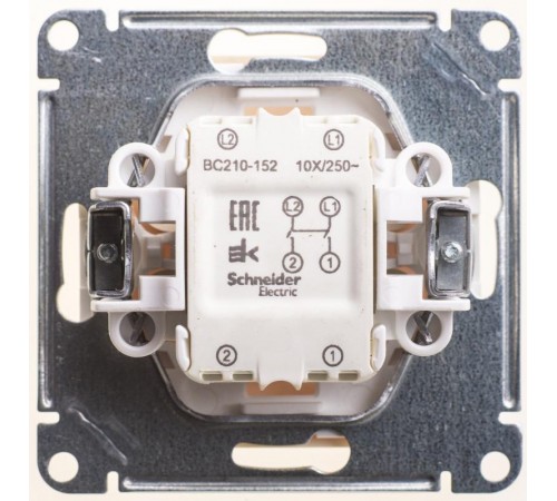 W59 Слоновая кость Выключатель 1-клавишный 2-полюсный, 10А  VS210-152-2-86  SE