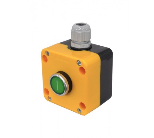 ПКУ22-1021-65У1, 1 зелёный цилиндр "I" (НО), пост управления, IP65  (ЭТ)   ET014858   Электротехник