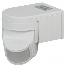 Датчик движения MD 012  белый, макс. нагрузка 1100Вт, угол обзора 180град., дальность 12м, IP44 (  Б0043789  ЭРА