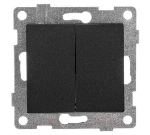 Ugra Выключатель 2кл., СУ , 10А, 250В, графит  С11В2-010  GUSI Electric