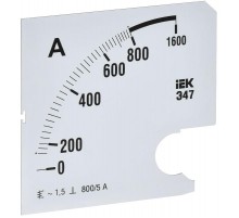 Шкала смен. для амперметра Э47 800/5А-1,5 96х96мм  IPA20D-SC-0800  IEK