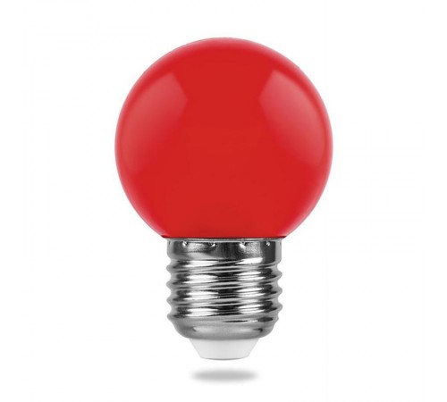 Лампа светодиодная для белт лайта LB-37 (1W) 230V E27 красный G45  25116  FERON