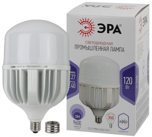 Лампа светодиодная промышленная LED POWER T160-120W-6500-E27/E40 (диод, колокол, 120Вт, холодн, E27/E40) (6/144)  Б0049104  ЭРА