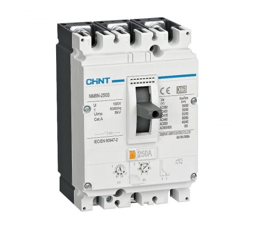 Выключатель автоматический NM8NDC-250B TM 3P 125А 25кА с рег. термомаг. расцепителем (R)  271261  CHINT