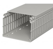 Кабель-канал перфорированный LKV N 75x100x2000 мм ПВХ серый RAL7030  6178428  OBO Bettermann