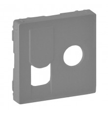 Valena LIFE Алюминий Накладка розетки TV-RJ45  754832  Legrand