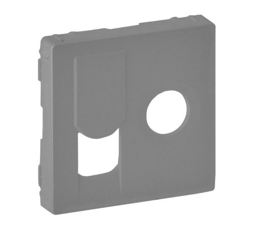 Valena LIFE Алюминий Накладка розетки TV-RJ45  754832  Legrand