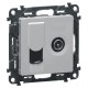 Valena LIFE Алюминий Накладка розетки TV-RJ45  754832  Legrand