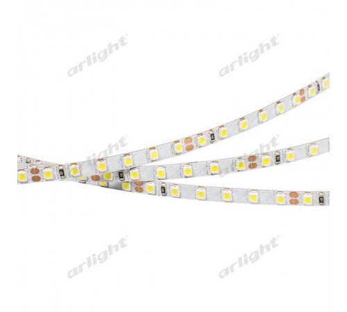 Светодиодная лента RT 2-5000 24V Cool 8K 5mm 2x (3528, 600 LED, LUX) (Arlight, 9.6 Вт/м, IP20)  015650  Arlight