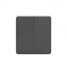 Выключатель ROUND 2 кл проходной (переключатель) 10А с/у титан  KR-78-0709-2  KRANZ