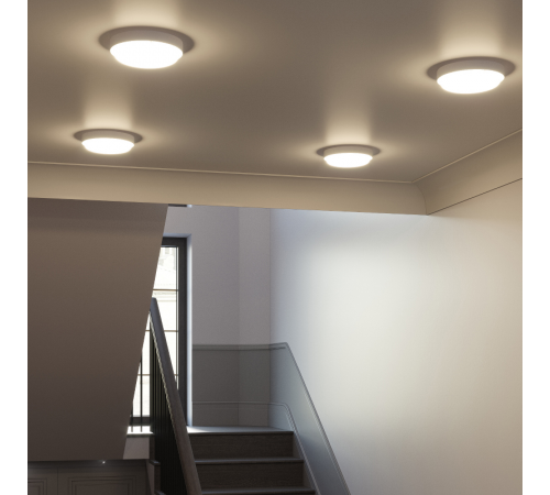 Светильник светодиодный пылевлагозащищенный для ЖКХ LITE круг 25W 1840lm 4000K 200-240V IP65 D210*52мм белый LED 1/20  126418225  Gauss