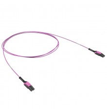 Патчкорд 2ОВ 50/125 OM4, LC Duplex Uniboot/LC Duplex Uniboot, 1м(предустановленная конфигурация: тип полярности - прямая А/B - B/A)  RNPCUL4AB01  DK