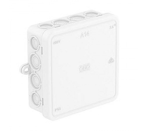 Коробка распределительная A14, 100x100x40 мм, белая (A 14 HF RW)  2000390  OBO Bettermann