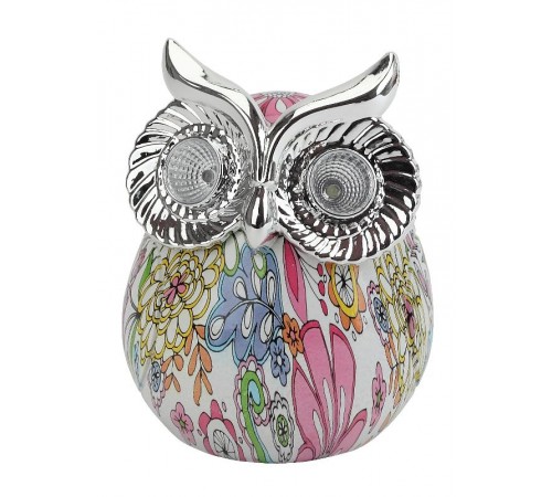 Cветильник садовый декоративный Сова на солнечной батарее ERAFYS01-03 полистоун, 15 см  Б0038496  ЭРА